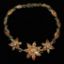 Picture of Topaz CZ Flower Bracelet In Gold Tone Metal. 7.25" Long.