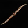 Picture of Pale Topaz Graduated Cz Oval Bracelet. 8" Long, .65" Wide