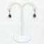 Picture of Clear & Amethyst Purple Cz Teardrop Earrings. 1" Long