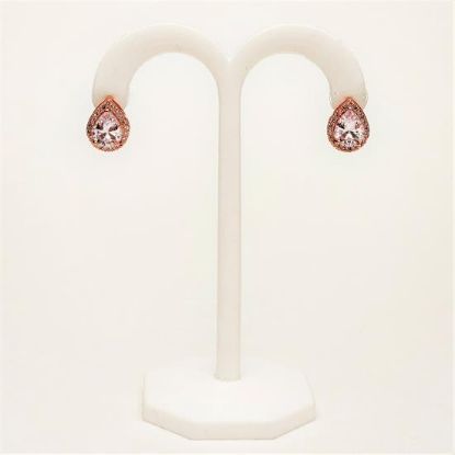 Picture of Qsi Earrings _,clear Cz & Teardrop Earrings. .5" Long