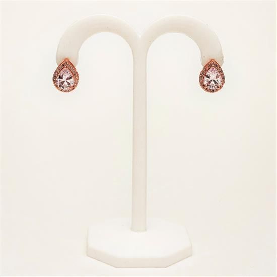 Picture of Qsi Earrings _,clear Cz & Teardrop Earrings. .5" Long