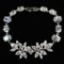 Picture of Clear Cz Flowers Bracelet. 6.75" Long