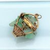 Picture of Vintage Gilt Chinese Export Sterling Silver, Carved Jade & Enamel Flower Basket Brooch/Pendant