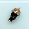 Picture of 1960'S Corletto Italy 18K Gold, Carved Ebony & Turquoise Blackamoor Princess Pendant/Charm