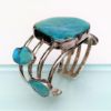 Picture of Charles Albert Sterling Silver & Turquoise Stations Cuff Bracelet