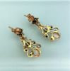 Picture of Victorian Era Etruscan Revival Style 14K Yellow Gold & White Opal Earrings