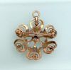 Picture of Victorian/Edwardian Era 14K Gold, Diamond & Natural Seed Pearl Flower Brooch/Pendant