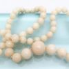 Picture of Vintage Graduated Natural Angel Skin Coral Bead Necklace With 10K Gold Clasp