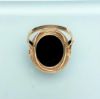 Picture of Vintage 14K Italian Gold & Carved Blue Agate Cameo Ring
