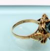 Picture of Antique 1920'S 14K Rose & Yellow Gold With Synthetic Blue-Green Spinel Ring
