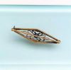 Picture of Victorian/Edwardian Era 14K Yellow Gold & Sapphire Filigree Brooch