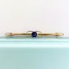 Picture of Victorian Era 9K Yellow Gold & Vivid Blue Paste Bar Brooch