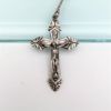 Picture of Antique Sterling Silver & Faceted Rock Crystal Rosary By Jrf