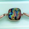 Picture of Signed Charles Albert Sterling Silver & Venetian Glass Bracelet