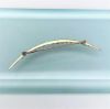 Picture of Vintage 2-Tone 14K Yellow & White Gold & Seed Pearl Crescent Moon Brooch