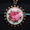 Picture of Sterling & Guilloche Enamel Chatelaine Medallion Picture Brooch