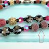 Picture of Rare Hobe Purple & Black Art Glass Necklace & Clip-On Earring Set