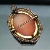 Picture of Edwardian 10K Gold & Shell Cameo Brooch/Pendant With Seed Pearl Border
