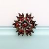 Picture of Antique Gilt Sterling Silver & Bohemian Garnet Flower/Star Ring