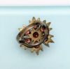 Picture of Antique Gilt Sterling Silver & Bohemian Garnet Flower/Star Ring