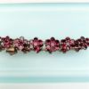 Picture of Antique Gilt Sterling Silver & Bohemian Garnet Flower Bracelet