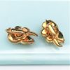 Picture of 1940'S Eisenberg Amber & Clear Rhinestone In Gold Tone Metal Clip-On Earrings