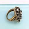 Picture of Heidi Daus Rose Ring With Faux Pearls & Grey Rhinestones