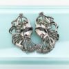 Picture of Pair Of 1942-45 Eisenberg Sterling Silver & Clear Rhinestone Brooches