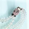 Picture of Art Deco Era Double Strand Clear Faceted Czech Glass Necklace With Sterling Silver Clasp