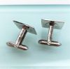 Picture of Vintage Lamode Sterling Silver Cufflinks With Tiny Diamond Chip Centers