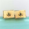 Picture of Vintage Anson Freemason Cufflink And Tie Bar Set With Blue Enamel Detials