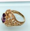 Picture of Art Deco Era 10K Gold Filigree & Amethyst Ring