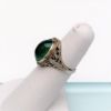 Picture of Art Deco Era 14K White Gold Filigree & Chrysoprase Ring