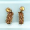 Picture of Stunning Victorian Era 18K Gold & Sapphire Etruscan Revival Style Earrings