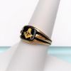Picture of Antique 10K Gold & Bloodstone Freemason'S Ring With Inlaid Gold Design On Stone