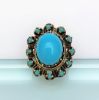 Picture of Antique 14K Gold & 'Sleeping Beauty' Turquoise Statement Ring