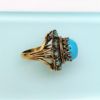 Picture of Antique 14K Gold & 'Sleeping Beauty' Turquoise Statement Ring