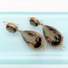 Picture of Vintage 14K Gold & Smoky Topaz Dangle Earrings