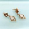 Picture of Victorian/Edwardian Era 14K Gold, Pearl & White Opal Earrings