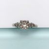 Picture of Art Deco Era 14K White Gold & Old European Cut Diamond Engagement Ring