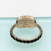 Picture of Antique Georgian Era 6K Gold, Black Melanite Garnet & Hair Mourning Ring