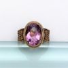 Picture of Victorian Era 13K Gold & Natural Amethyst Etruscan Revival Style Ring