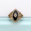 Picture of Antique 10K Yellow & White Gold, Onyx & Diamond Ring