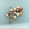 Picture of Victorian/Edwardian Era 10K Gold, Garnet & Seed Pearl Flower Brooch