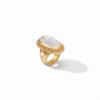 Picture of Julie Vos Flora - Flora Statement Ring In Iridescent Chalcedony Blue