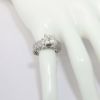 Picture of 14k White Gold, Square Brilliant Cut & Diamond Cluster Accented Engagement Ring