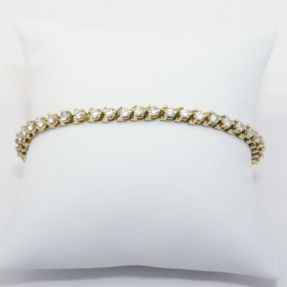 Picture of 14K Yellow Gold Diamond Tennis Bracelet