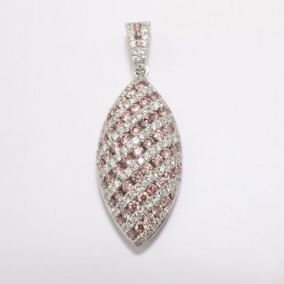 Picture of 14K White Gold 2.00 CT Navette Pave Diamond Pendant