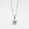 Picture of 14K White Gold Round Solitaire 0.50 CT Diamond Pendant Necklace 