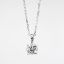 Picture of 14K White Gold Round Solitaire 0.50 CT Diamond Pendant Necklace 